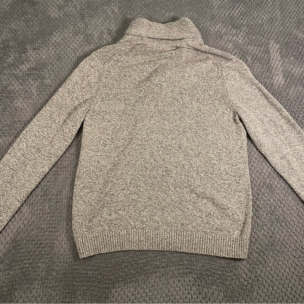 IZOD‎ Shawl Collar Men’s Beige Pullover Sweater Long Sleeve size Large Buttons - Picture 7 of 10